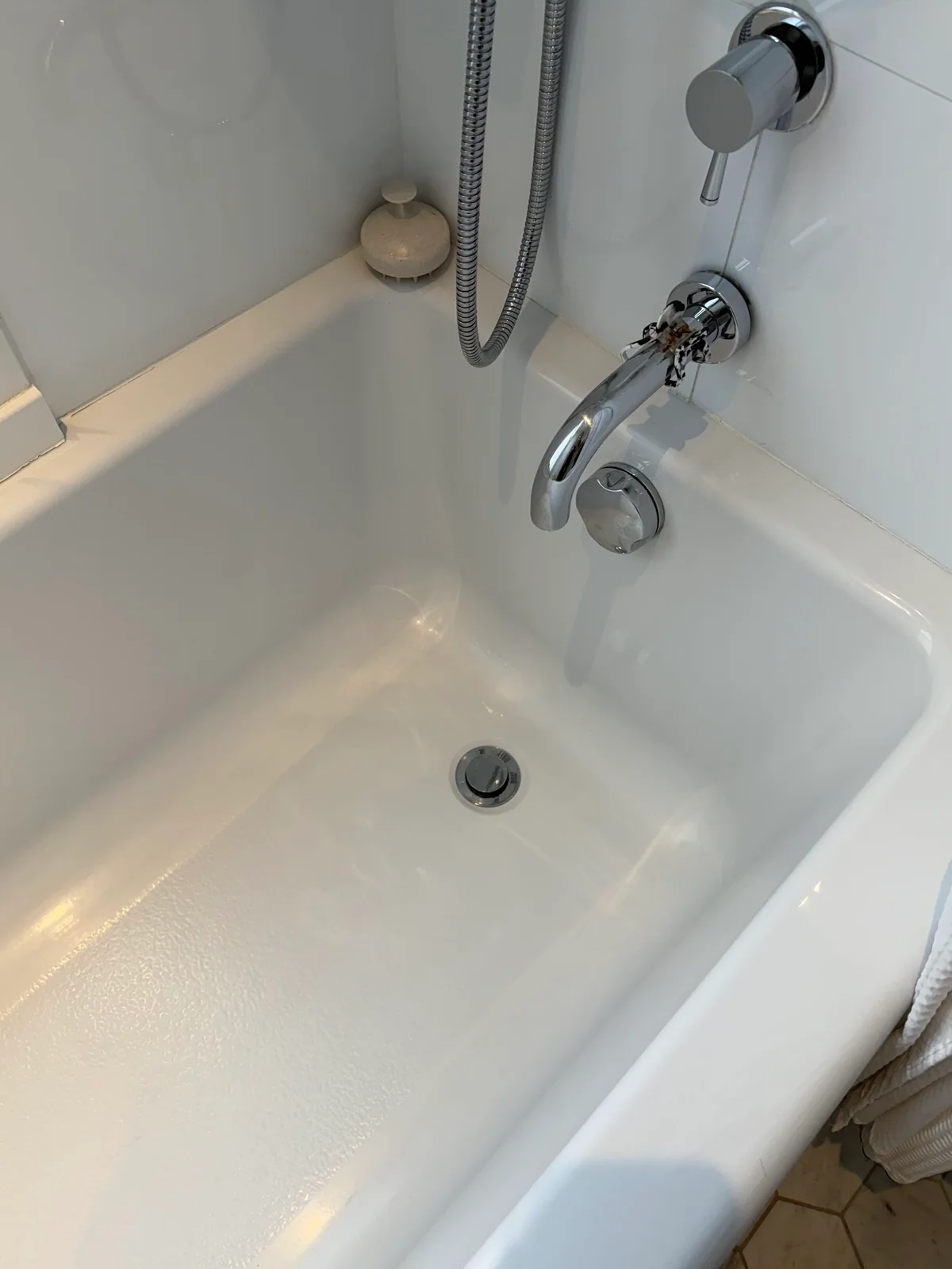 Clean bathtub after service
