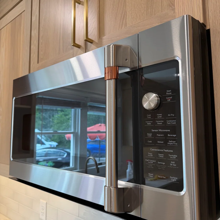 Clean microwave after service